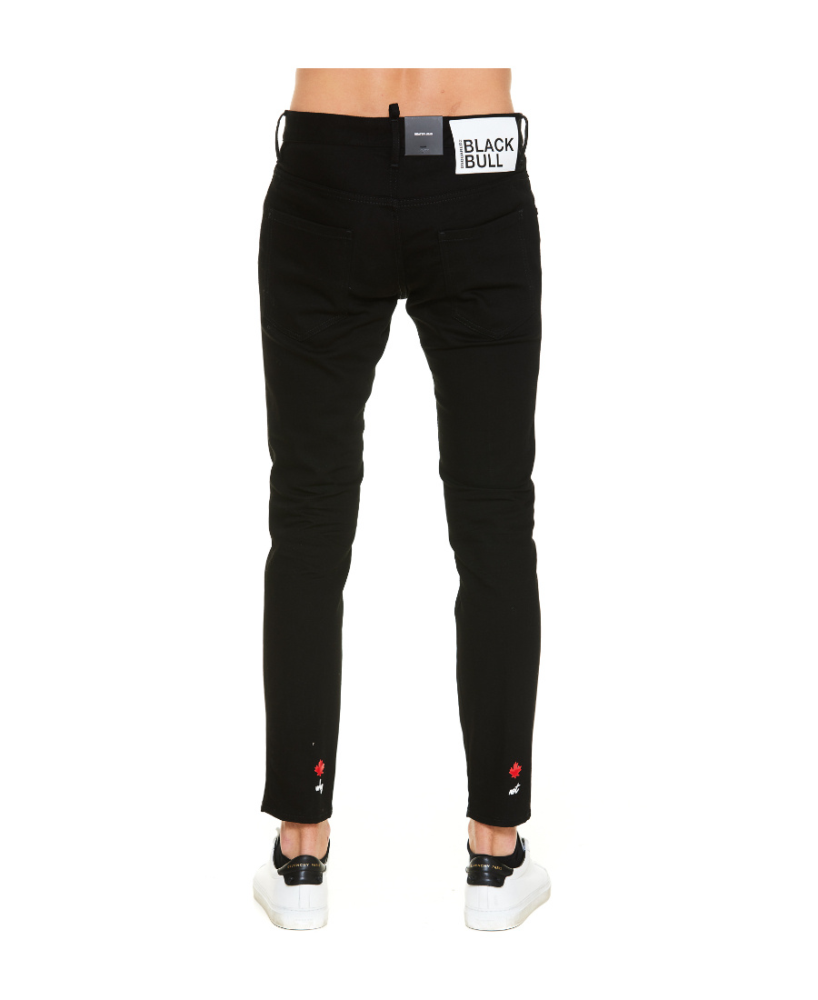 Dsquared2 Low-rise Skinny Jeans In Black