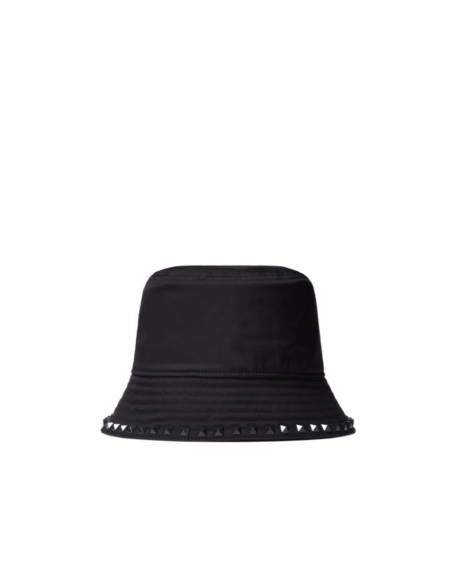 Valentino Rockstud-detail Bucket Hat In Black