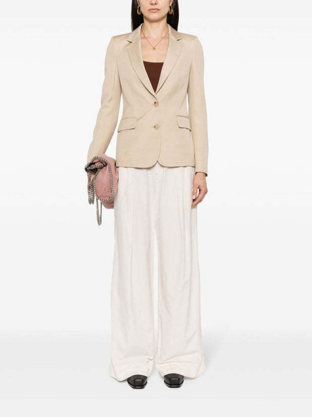 Stella Mccartney Iconic Single Breasted Tailored Blazer In Nude