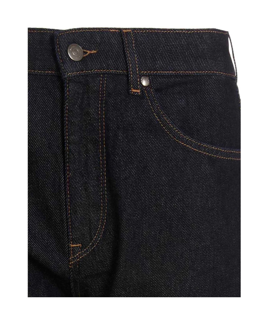 Hugo Boss Mid-rise Straight-leg Jeans In Black
