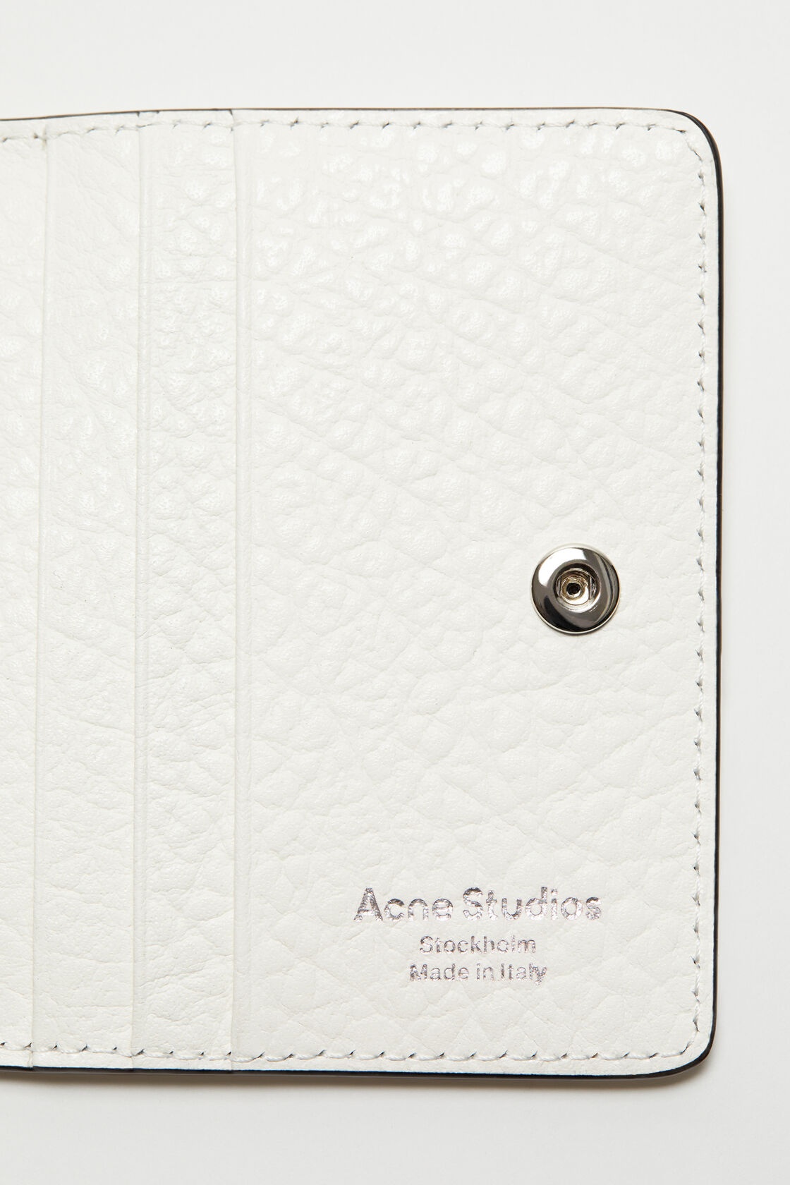 Acne Studios Folded Leather Wallet In White