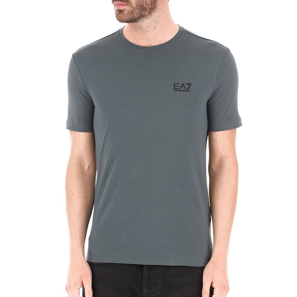 Ea7 T-shirt With Round Neck And Short Sleeves In Green