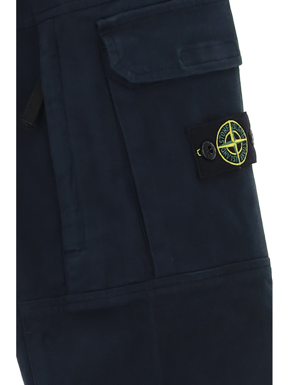Stone Island Compass-patch Cargo Trousers In Blue