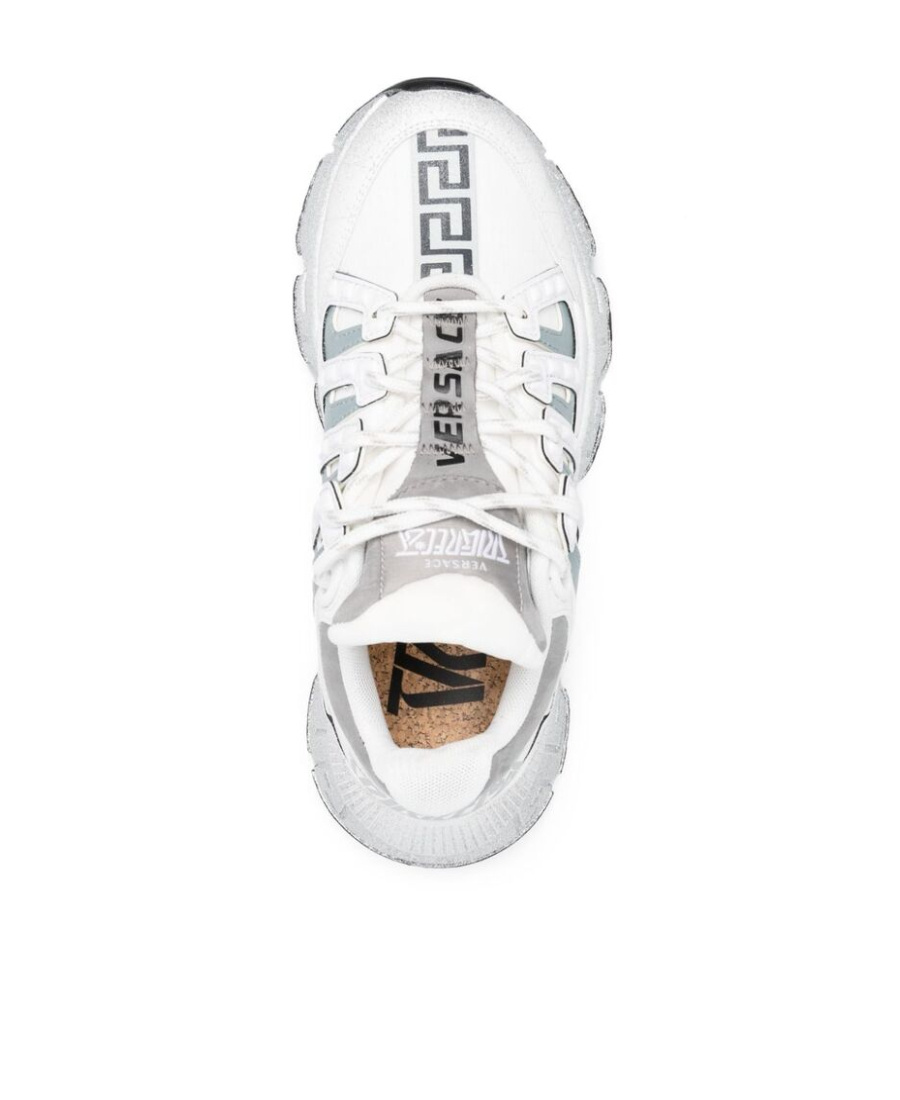 Versace Leather Sneakers In White