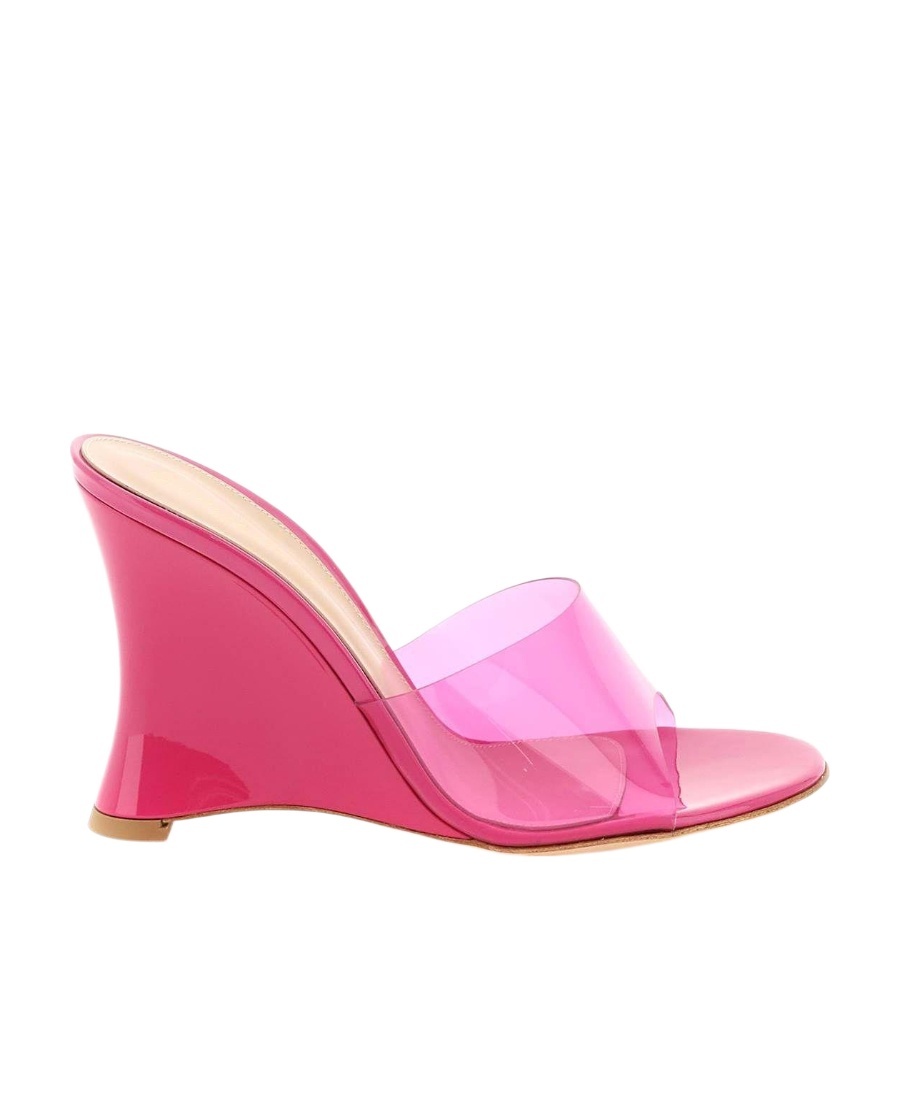 Gianvito Rossi Slope Heel Sandals In Red