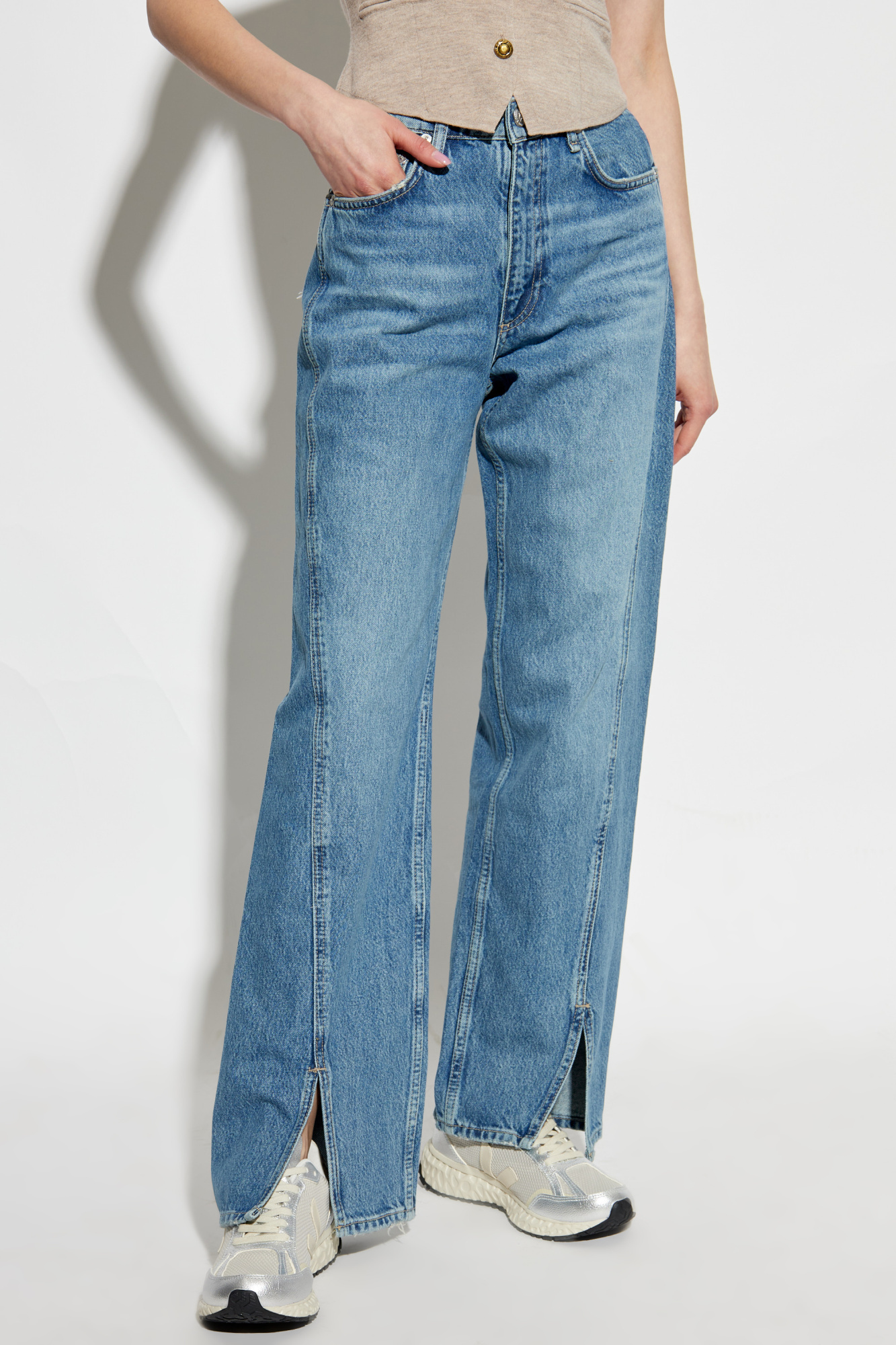 Rag & Bone Shea High Rise Relaxed Straight In Blue