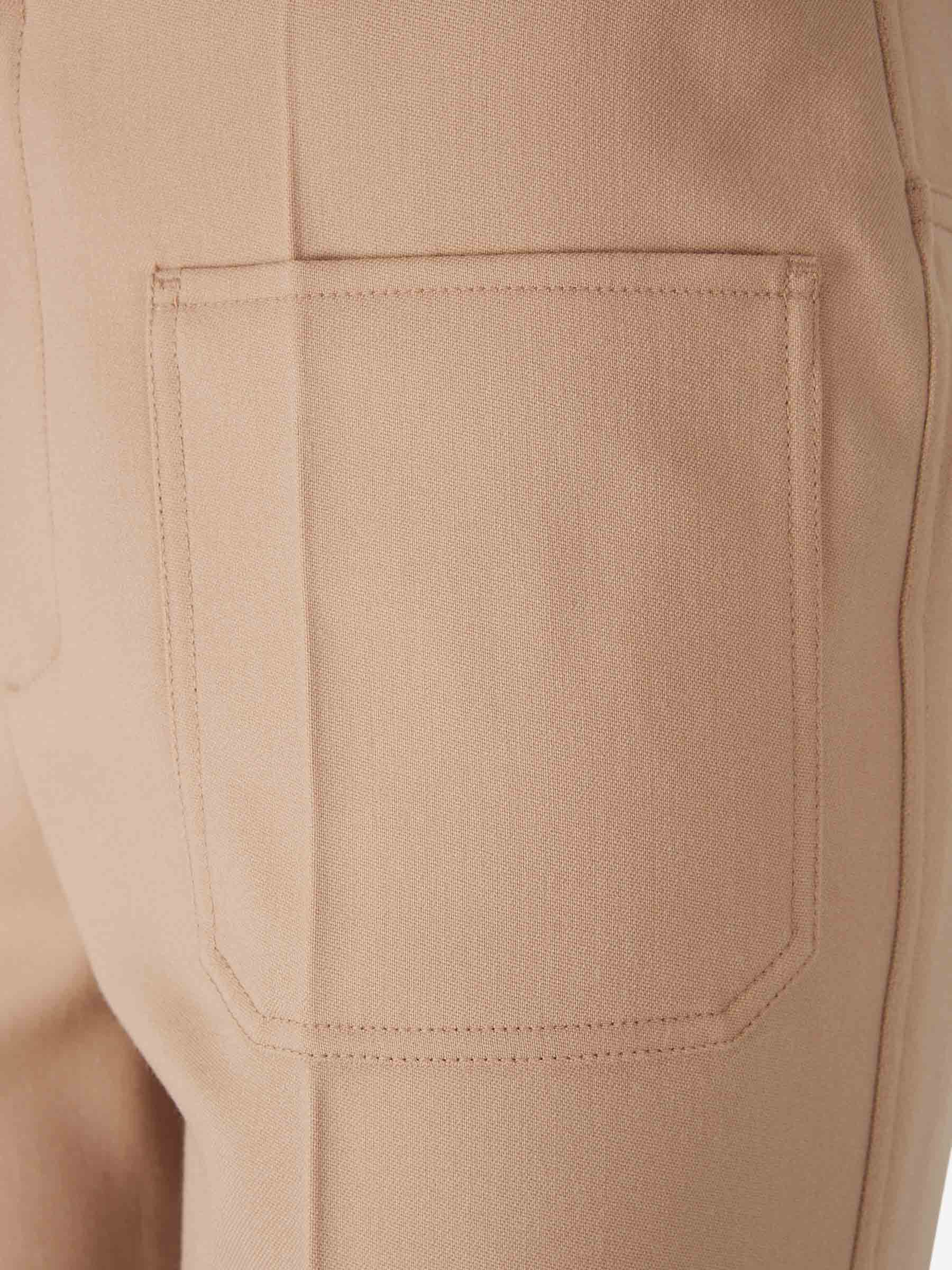 Chloé Woman Pants Camel Size 6 Wool In Nude