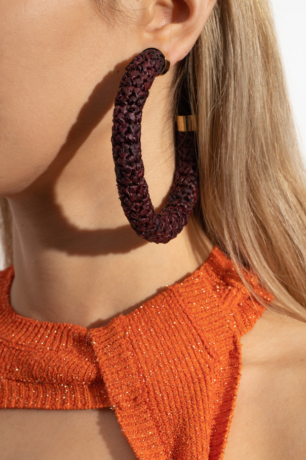 ピアス JACQUEMUS Orecchini Jacquemus Textured Braided Earrings With Metallic Accents In