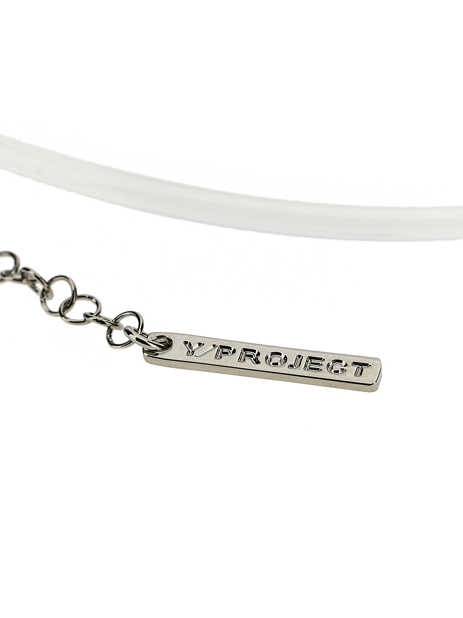 Y/project Y Project Women Transparent Pvc Y Necklace In White