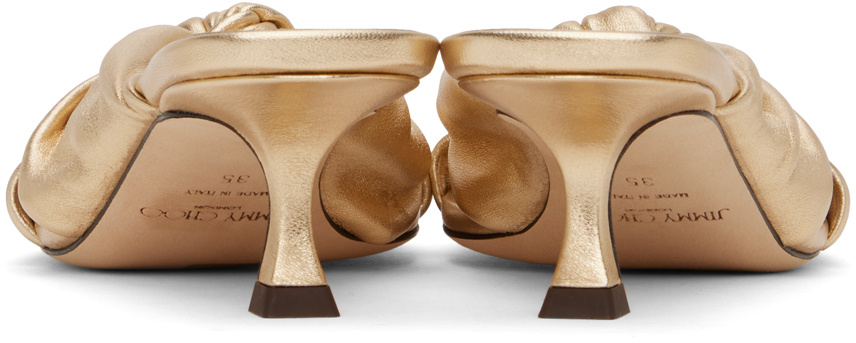 Jimmy Choo Square-headed High-heeled Sandals In Nude