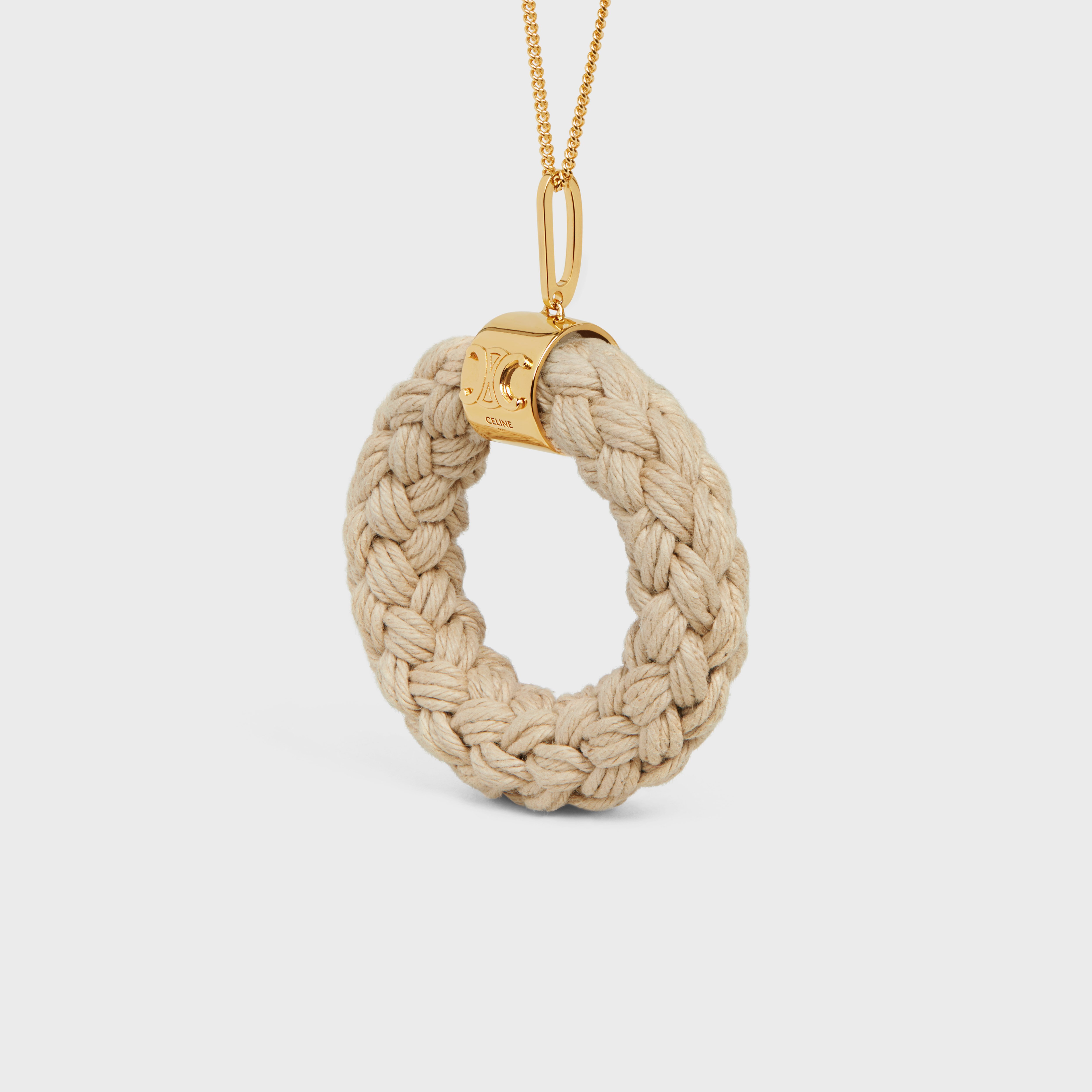 Celine Separables Rope Knit Pendant In Yellow