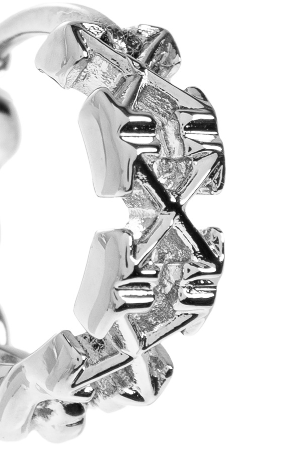 Off-white Arrows-motif Hoop Earring In Metallic