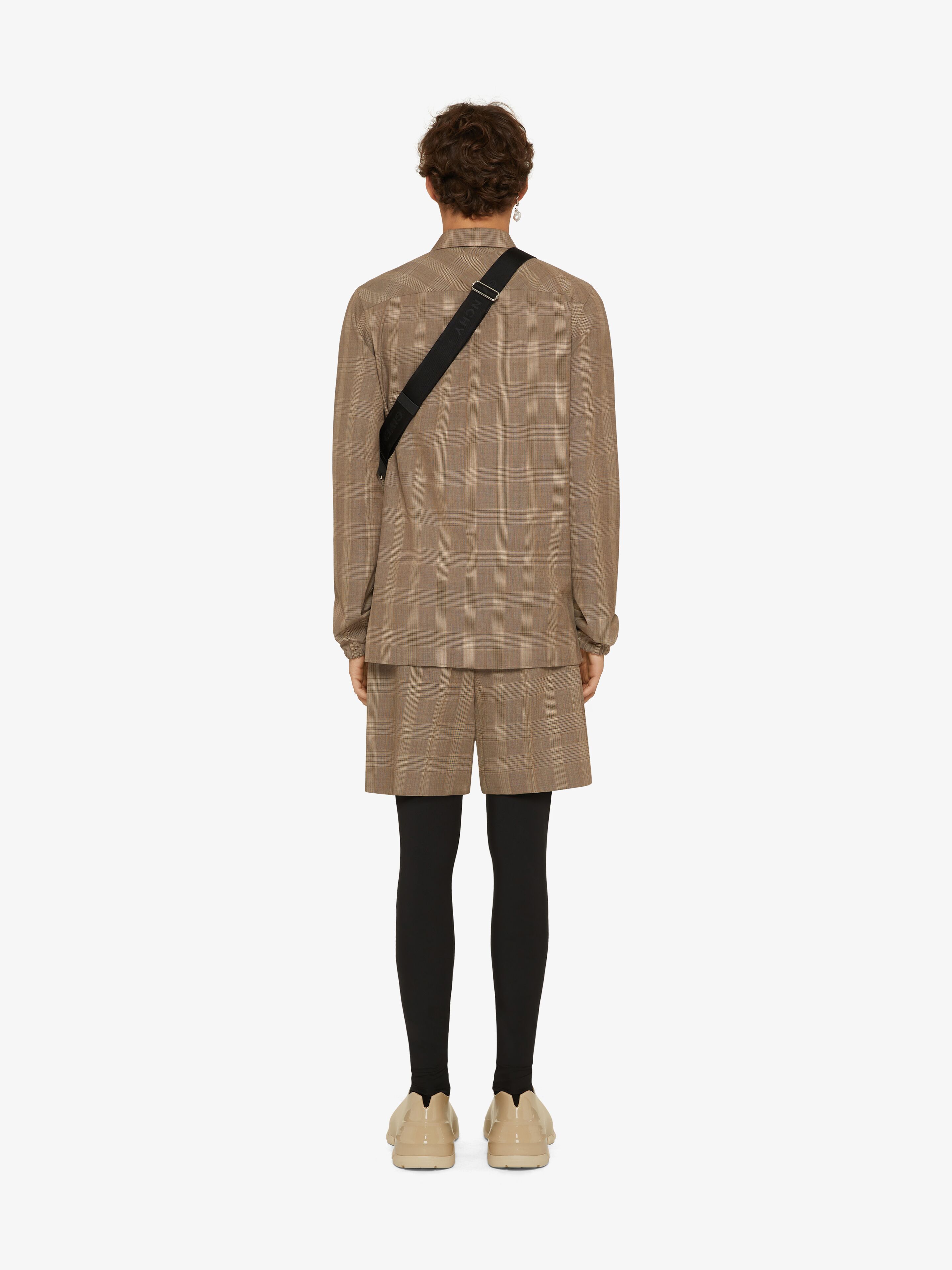 Givenchy Prince Of Wales Pattern Bermuda Shorts In Brown