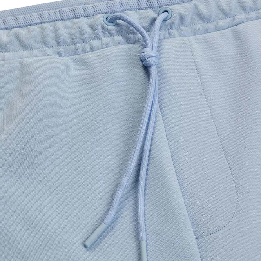 Hugo Boss Waffle-structured Pajama Shorts With Embroidered Logo In Blue