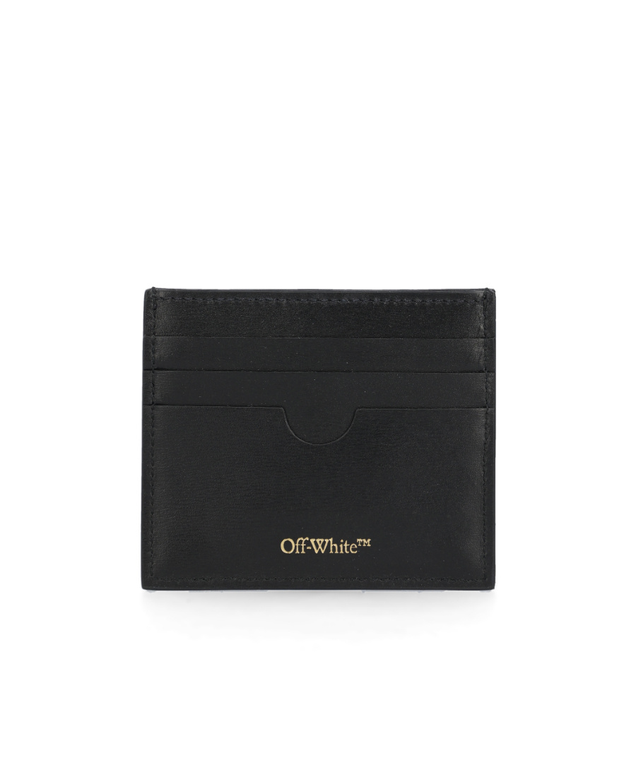 Off-white Jitney Leather Card Case In Black