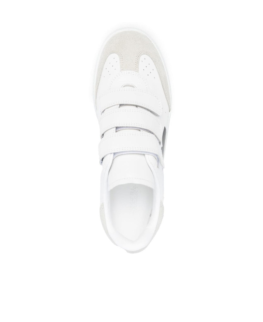 Isabel Marant Logo-patch Touch-strap Sneakers In White