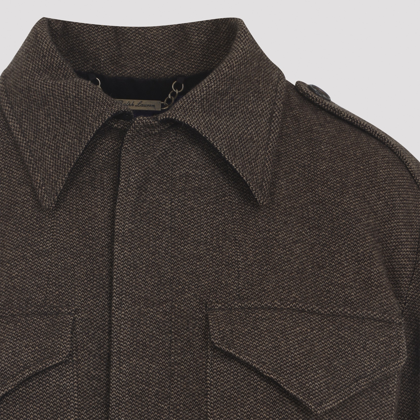 Ralph Lauren Maddison Bomber Jacket Belted Hem In Brown
