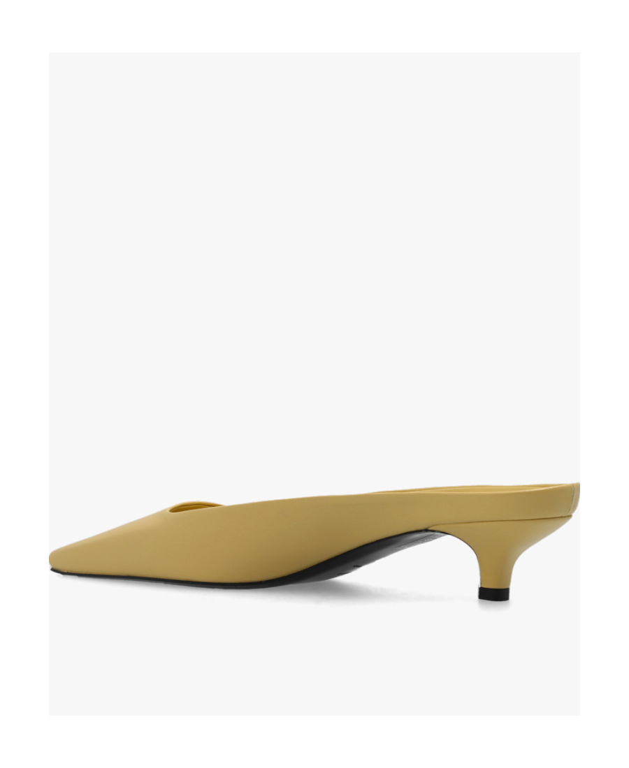 Totême Square-toe Leather Mules In Yellow
