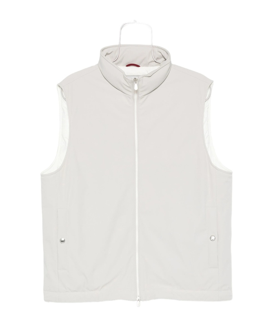 Brunello Cucinelli Sleeveless Down Vest In Gray