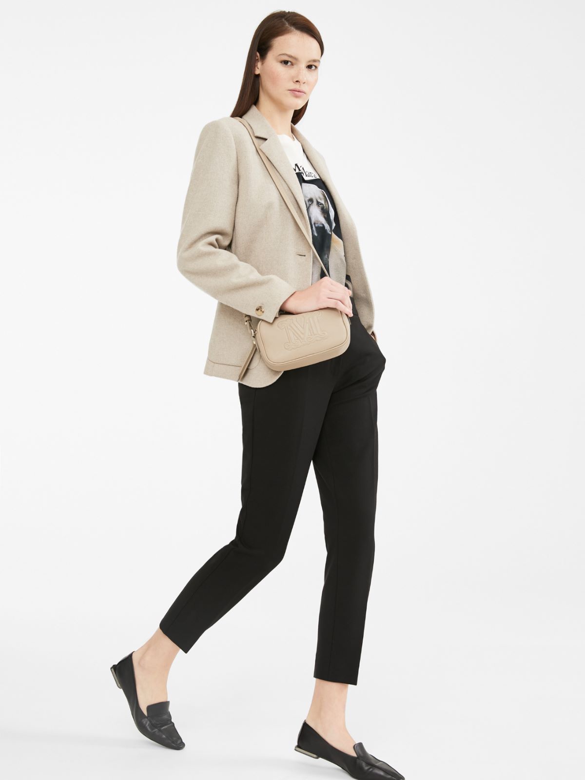 Max Mara Tailored Black Trousers With Smooth Finish And Functional Pockets In Black