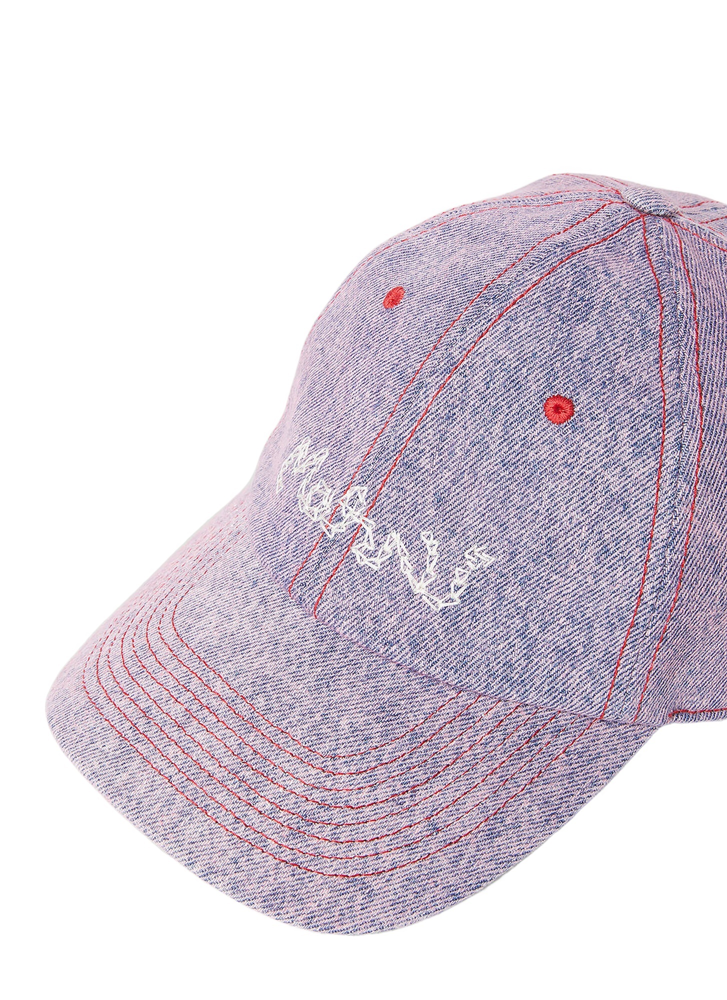 Marni Logo Embroidered Baseball Cap In Purple
