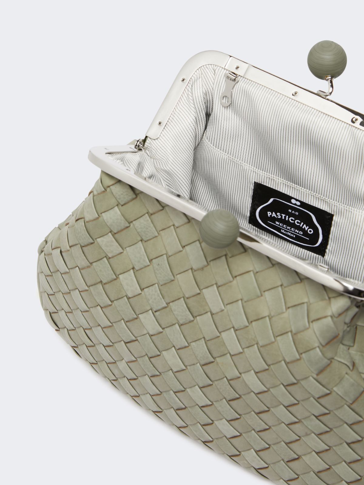 Weekend Max Mara Pasticcino Bag Medium In Pelle Intrecciata In Brown