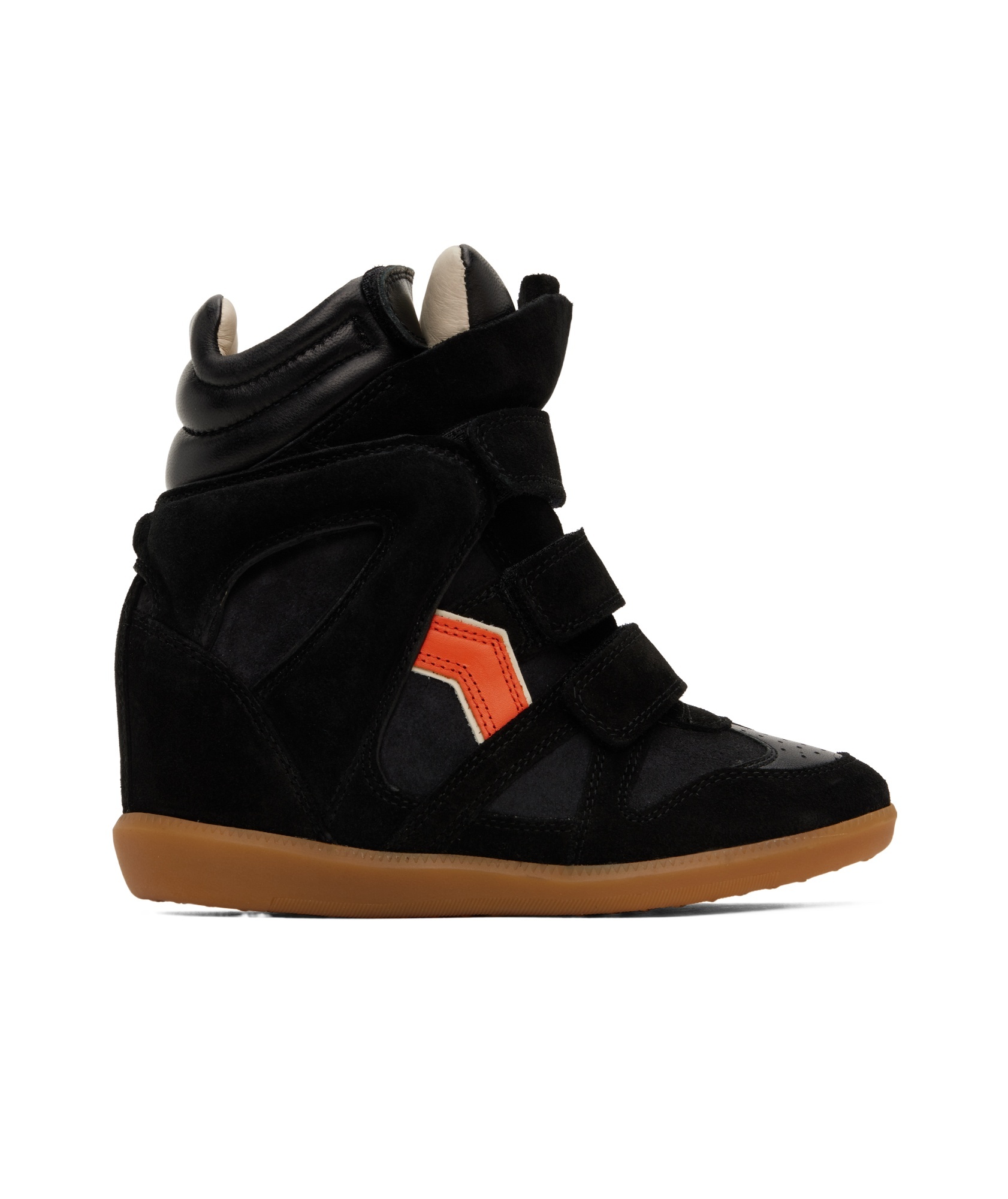 Isabel Marant Round Toe High Top Sneakers In Black