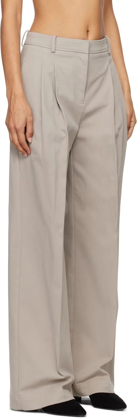 Hugo Boss Belt Loops Slacks In Grey