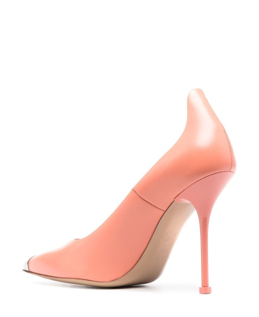 Alexander Mcqueen 110mm Metal-toecap Pumps In Pink