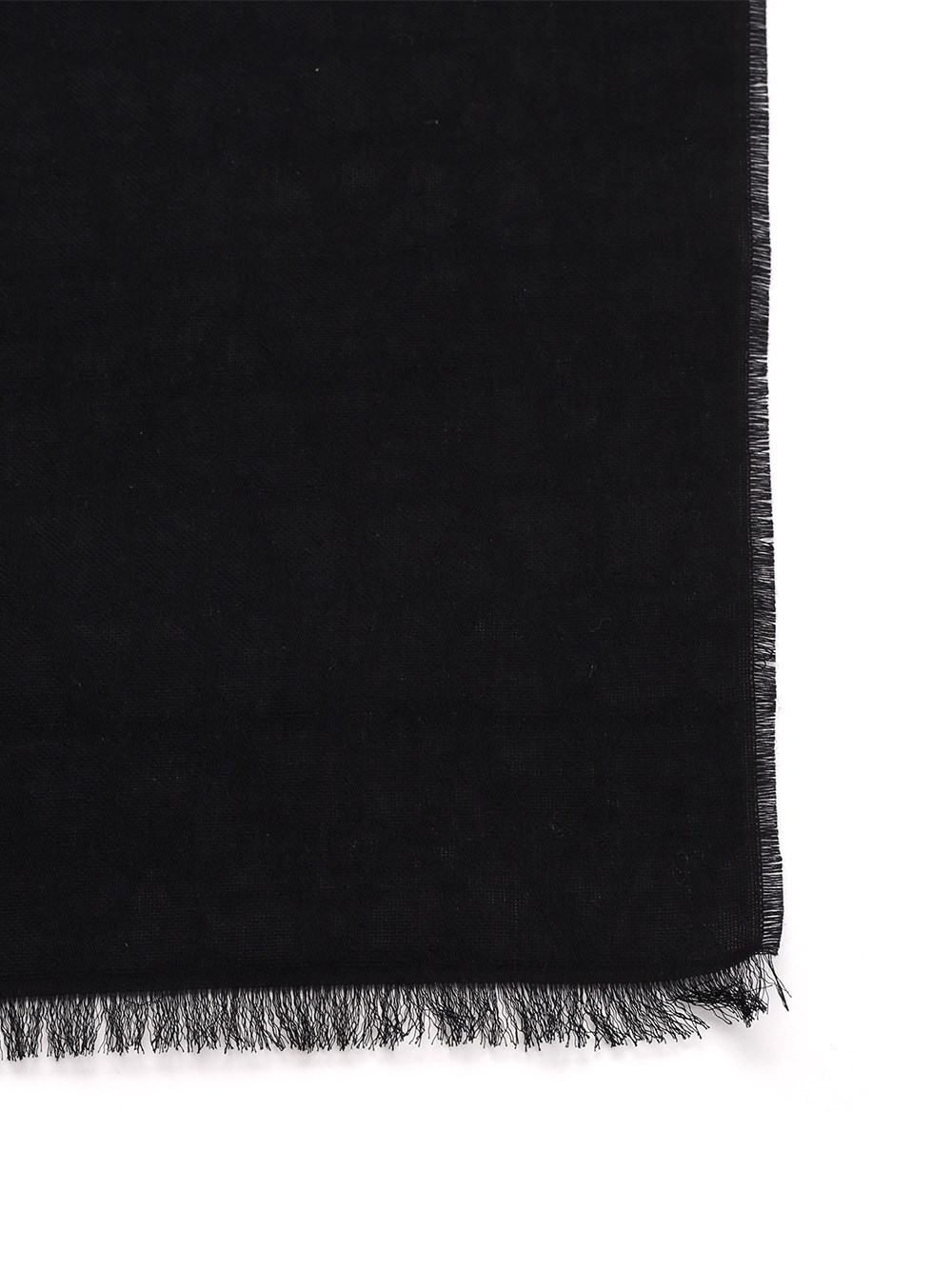 Valentino Fringed Edge Scarf In Black
