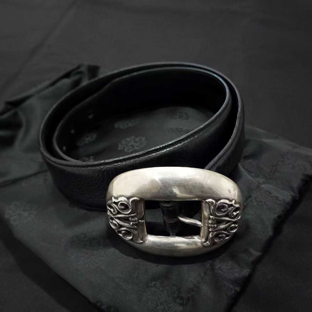 Chrome Hearts Adjustable Waist Belt In Black
