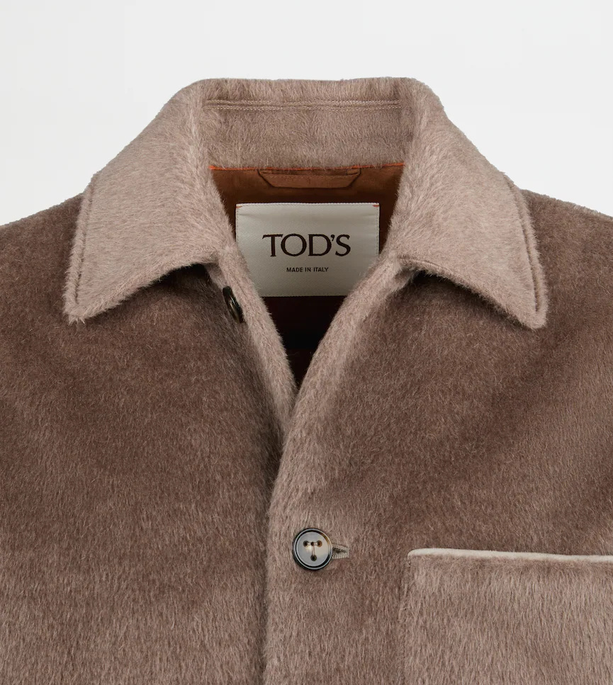 Tod's Loose-fit Wool Shirt Jacket In Brown