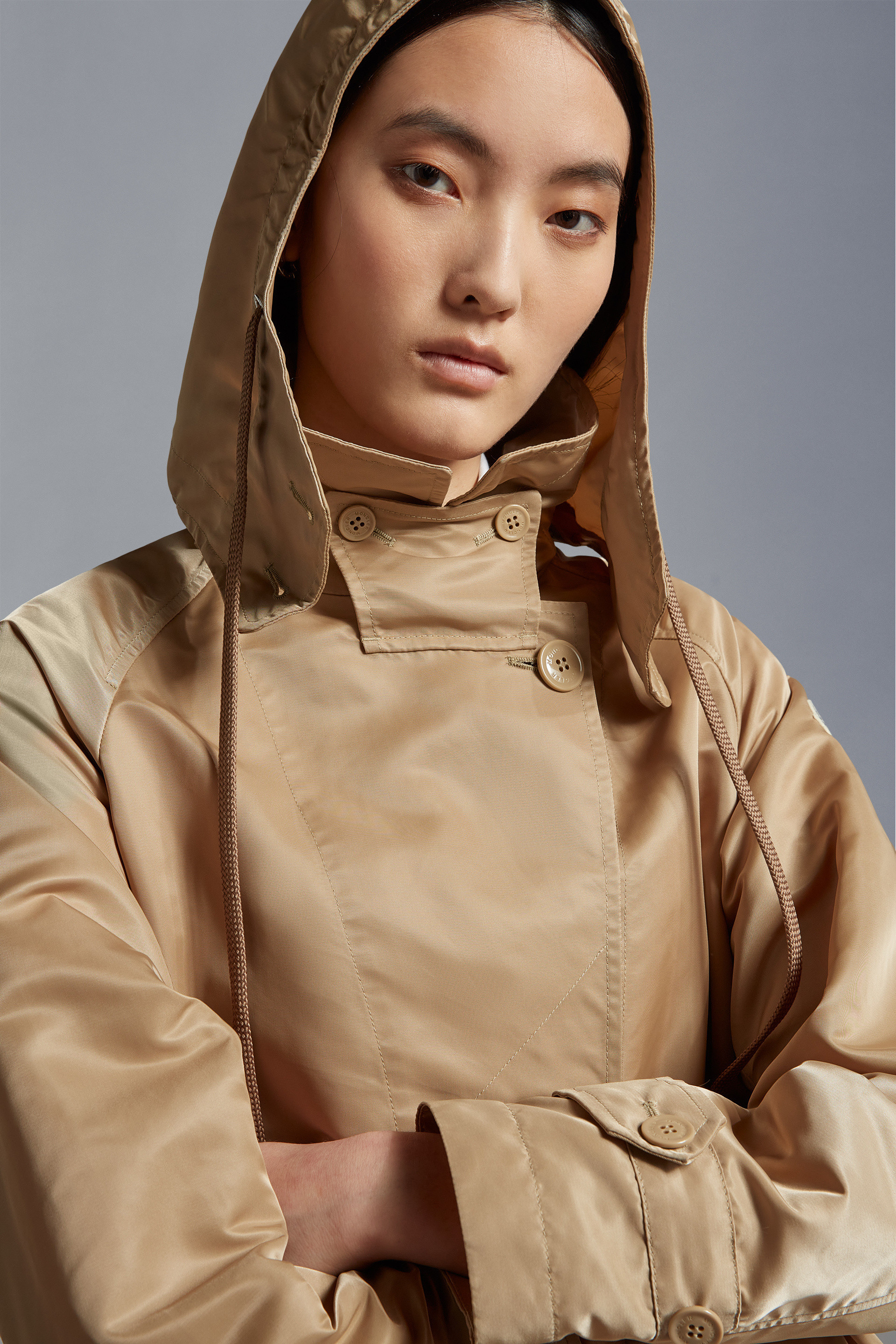 Shop Moncler Villerest Trench Coat In Brown