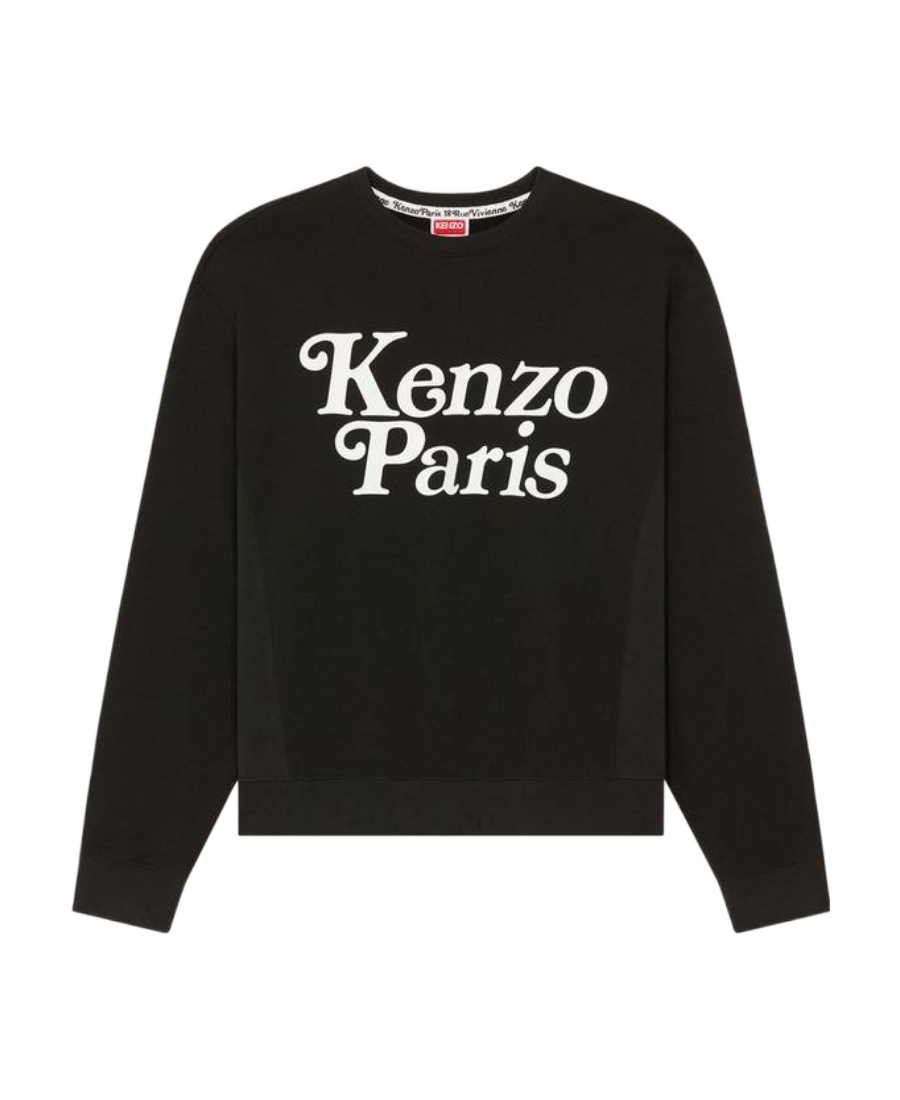 Kenzo X Verdy Flocked-logo Cotton Sweatshirt In Black