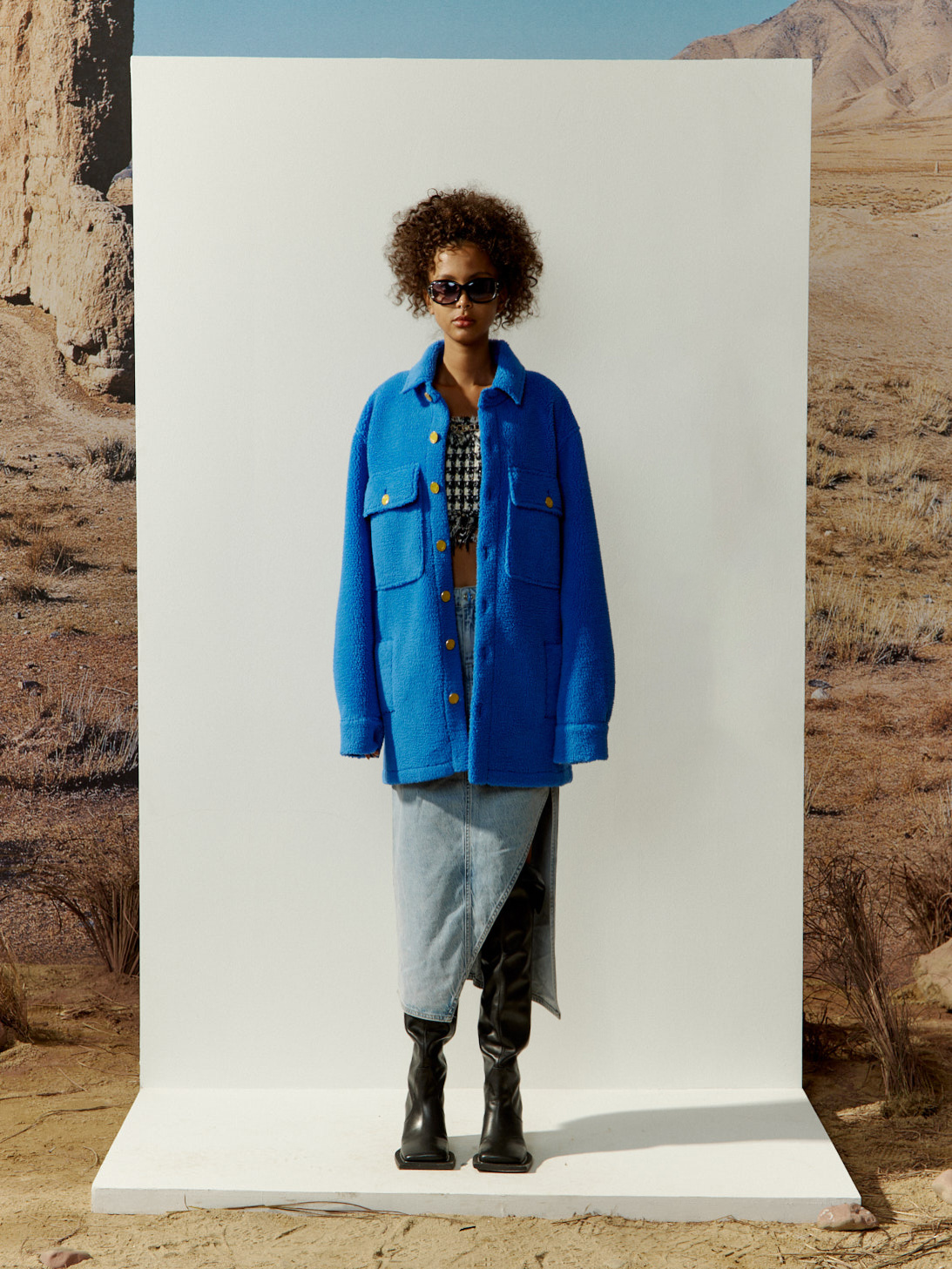 Charlie Luciano Button Casual Jacket In Blue