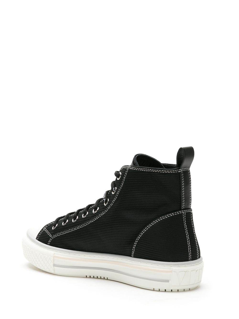 Shop Valentino Tênis Giggies High Top Em Canvas In Black