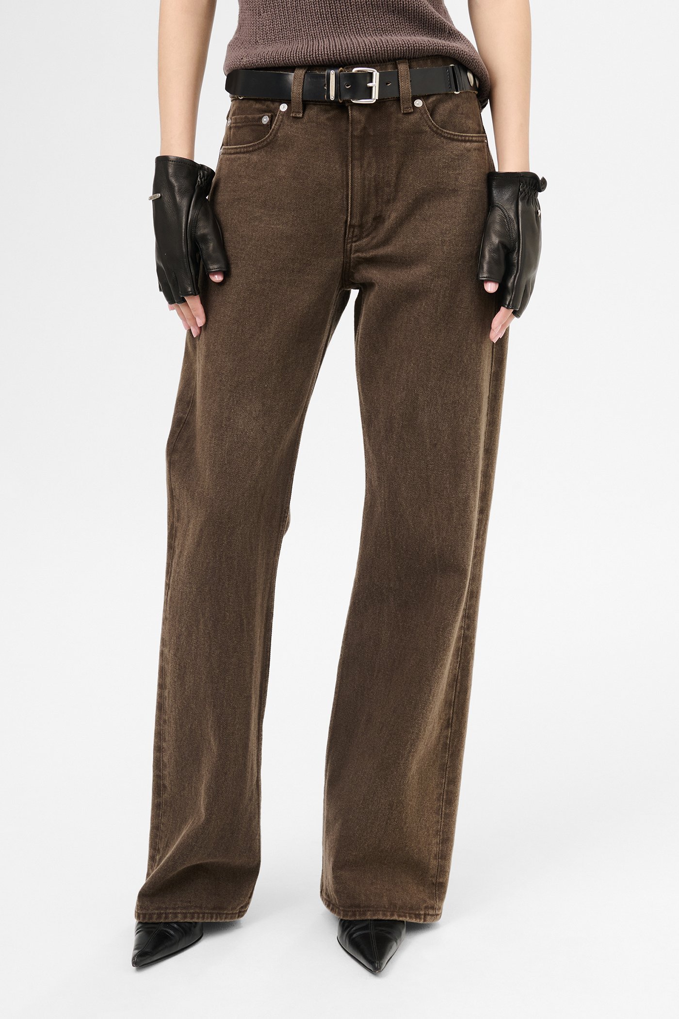 Our Legacy Belt-loop Jeans In Brown