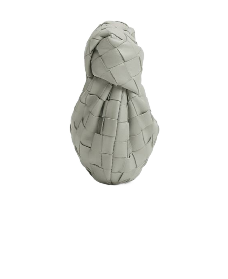 Bottega Veneta Intrecciato Zipper Handbag In Gray