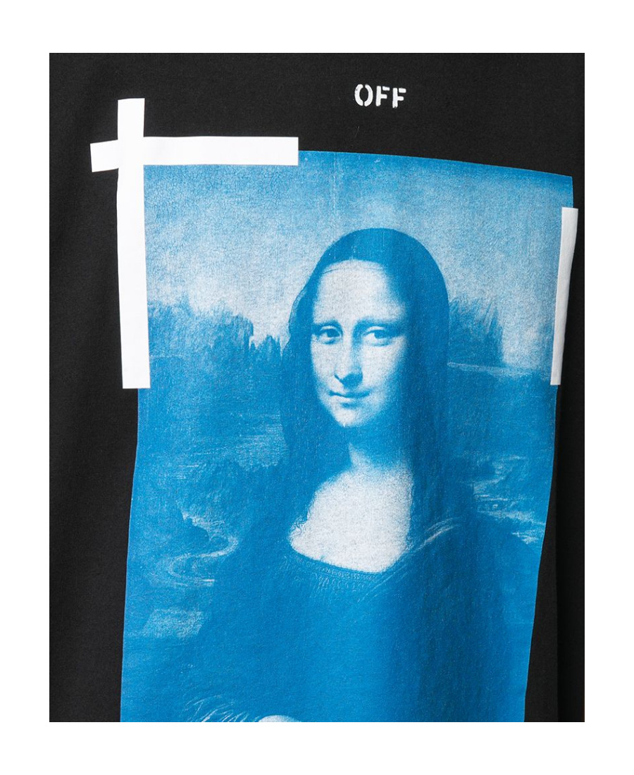Off-white Monalisa Mona Lisa Short Sleeve Black In Black