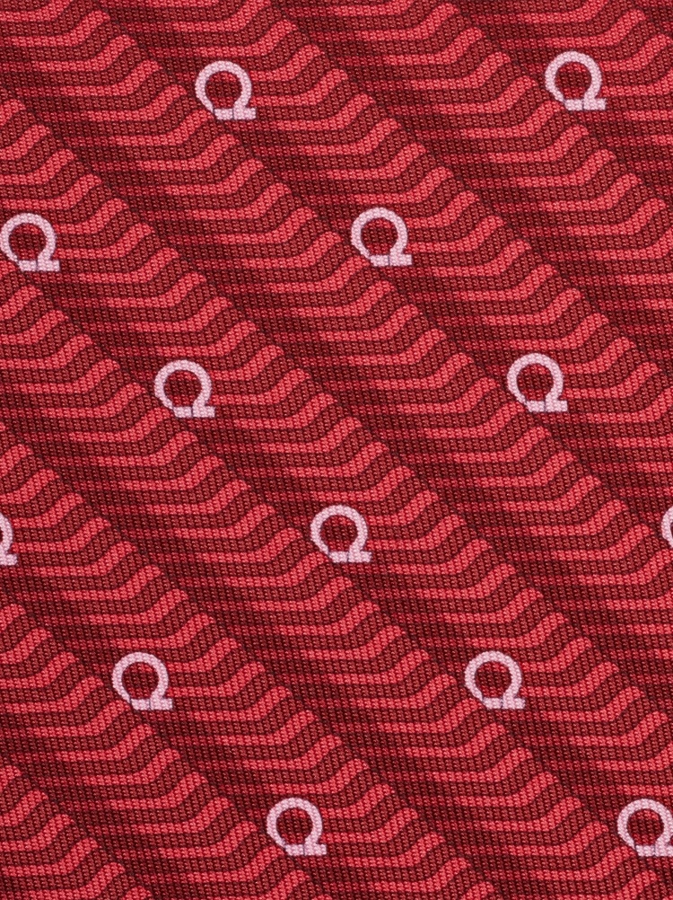 Ferragamo Printed Tie In Red