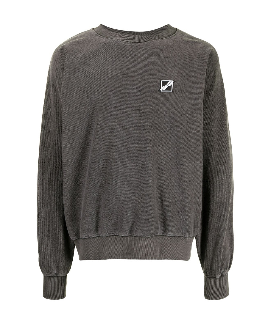We11 Done Chest Logo-patch Sweatshirt In Black