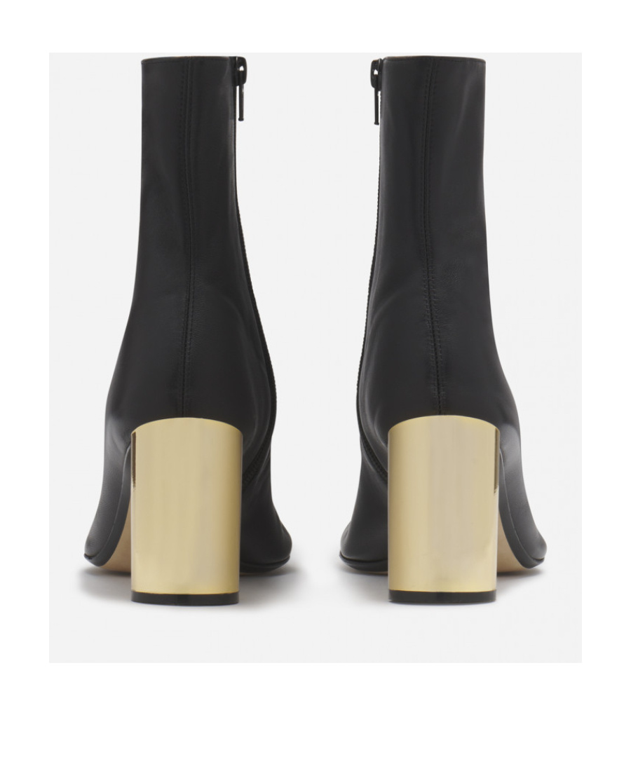 Lanvin 75mm Round-toe Leather Boots In Black