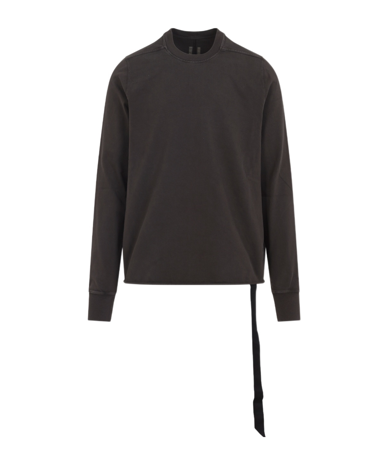 Rick Owens Drkshdw Long Sleeve Crew Neck Sweatshirt With Side Tie In Nude