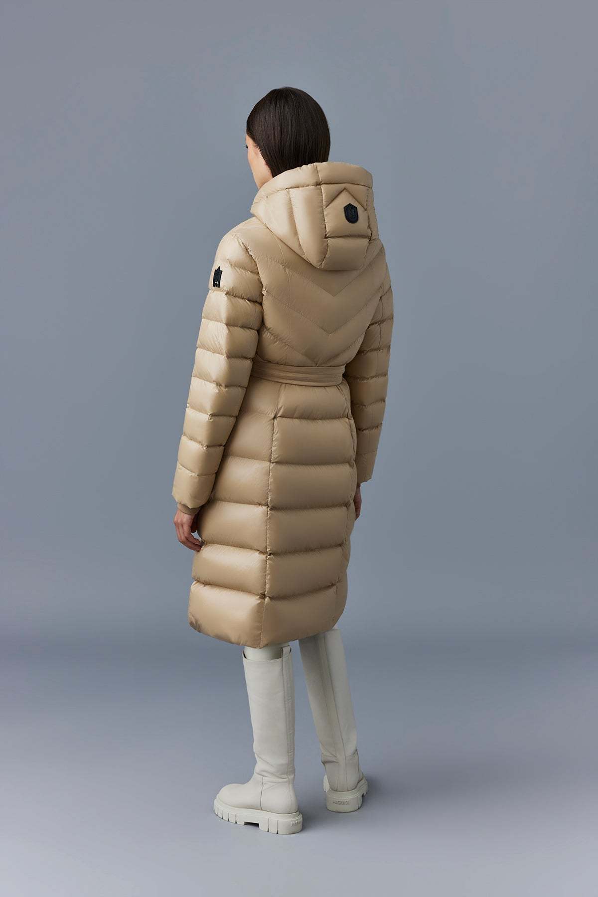 Mackage Logo Down Jacket In Nude