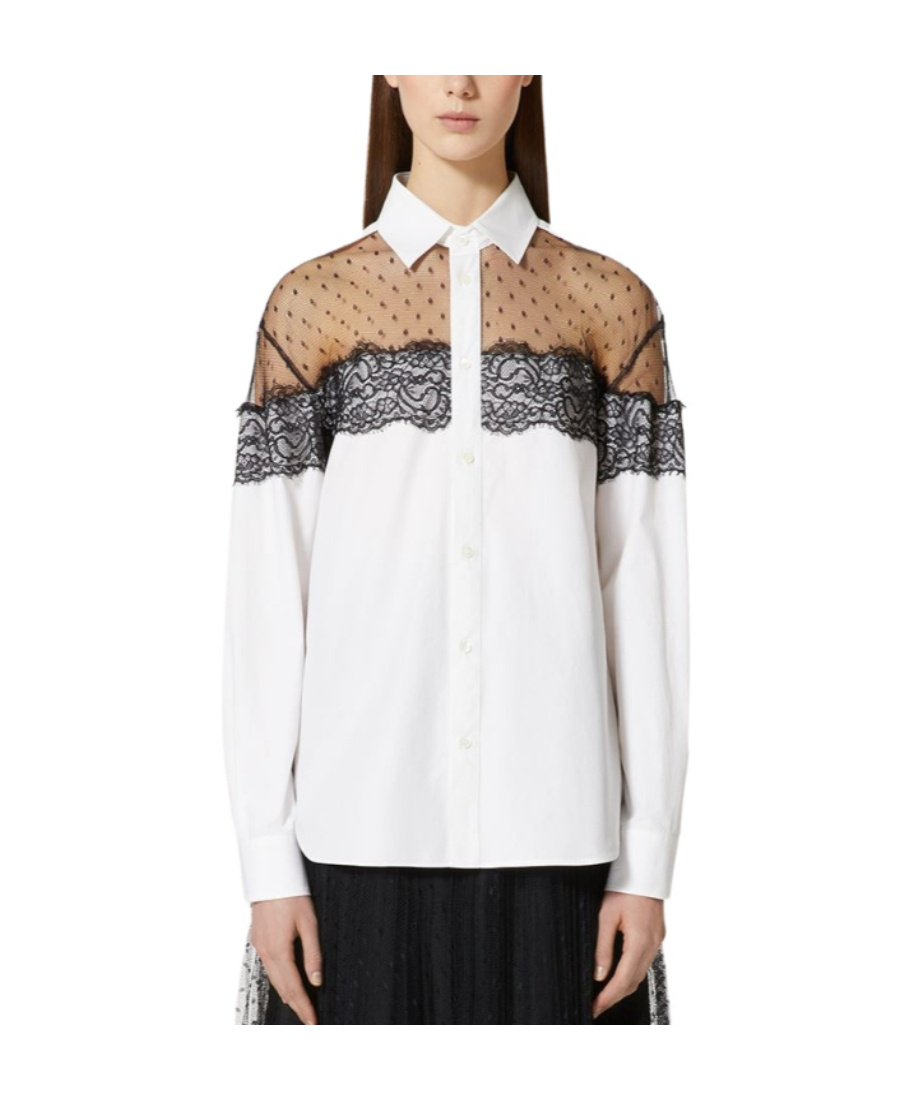 Red Valentino Long-sleeved Shirt In White