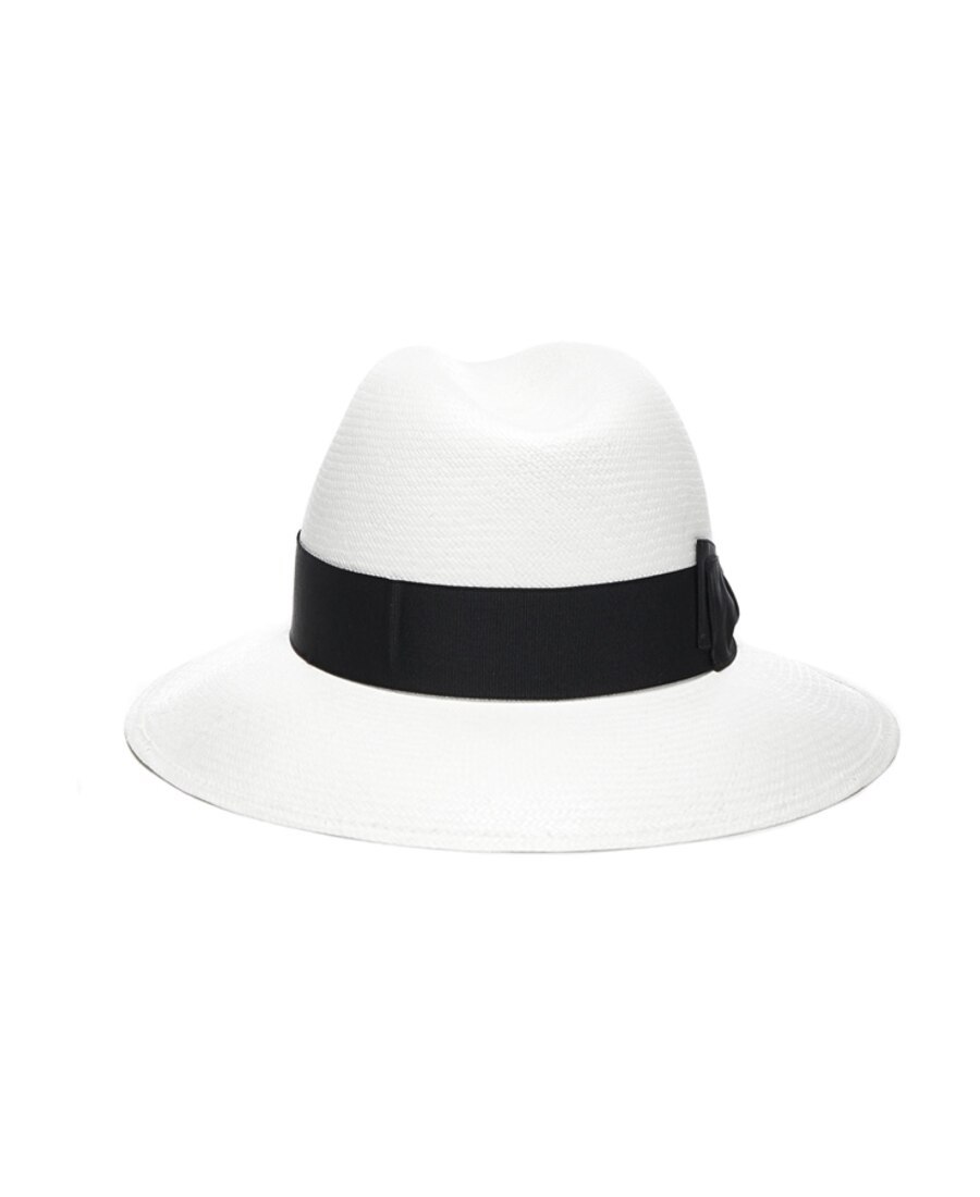 Borsalino Claudette Straw Panama Hat In White