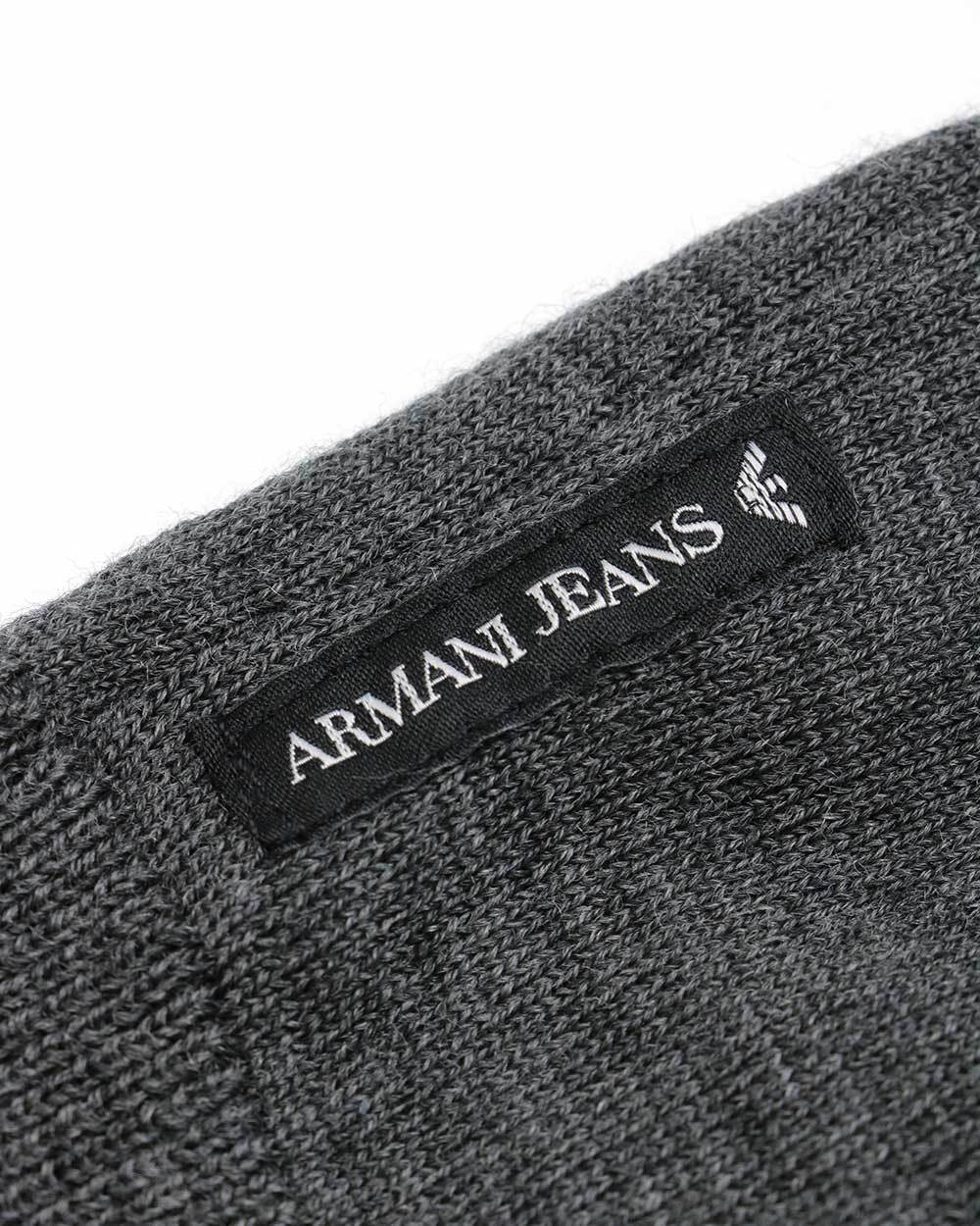 Armani Jeans Embossed Logo Sweater In Black