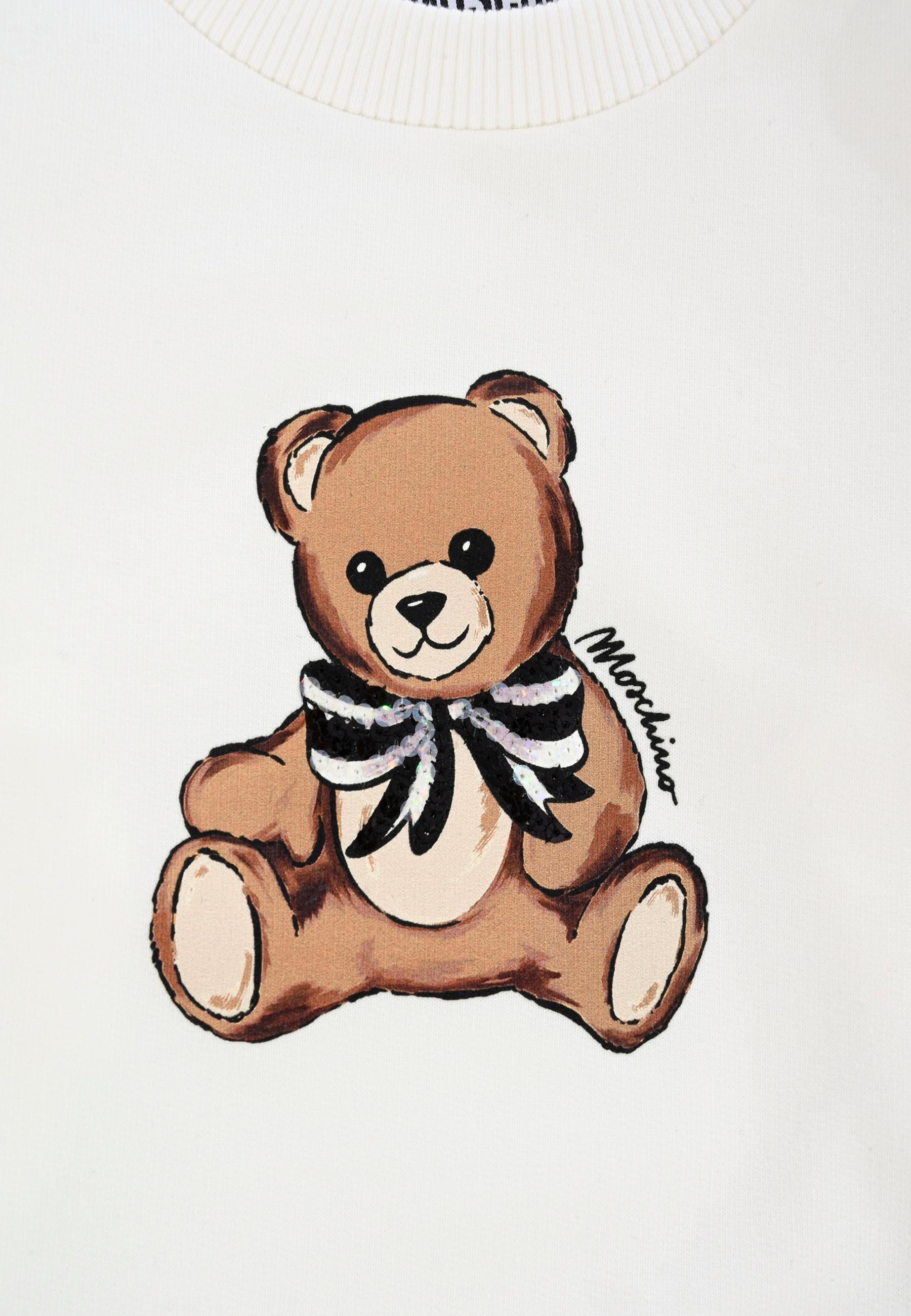 Moschino Teddy Bear-print Sweatshirt In White