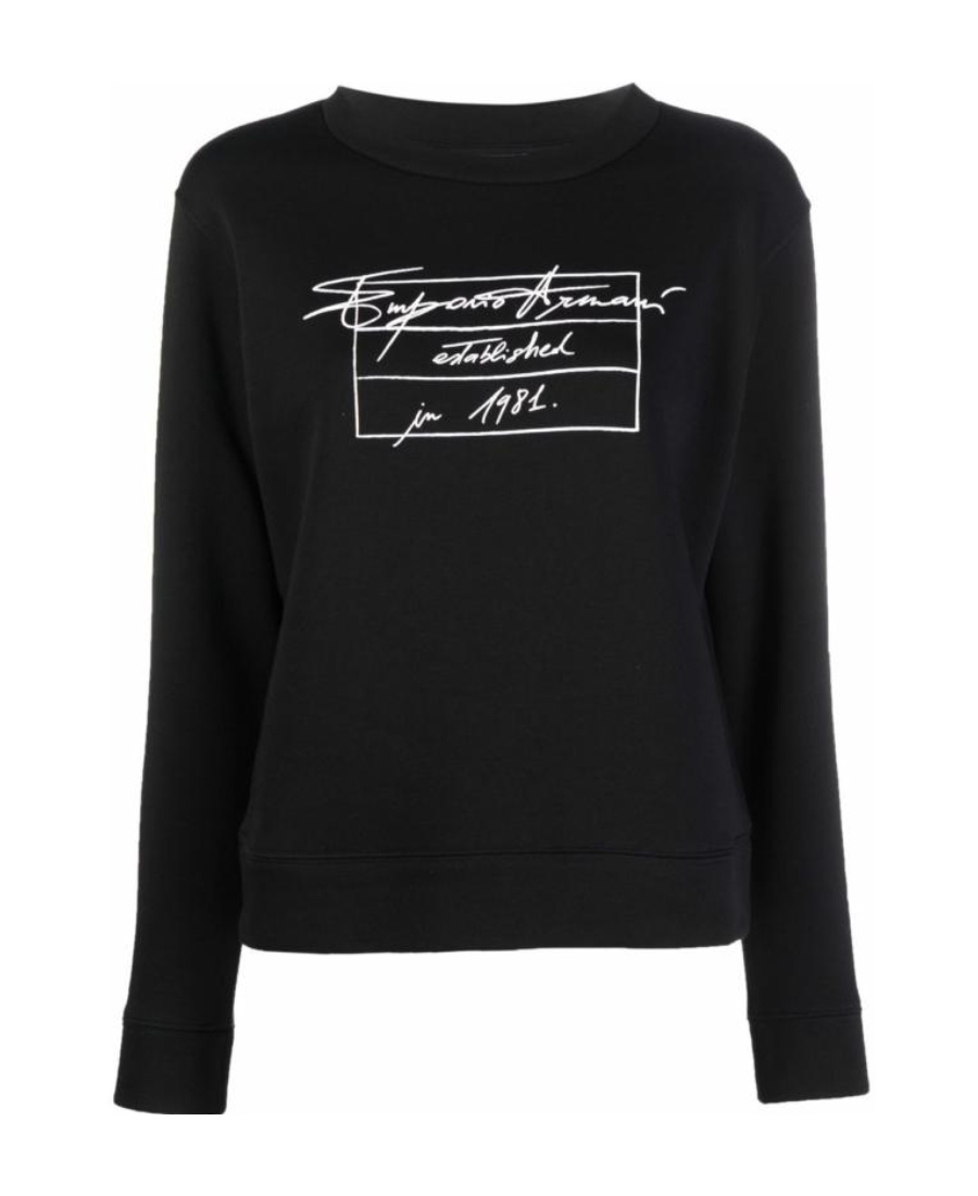 EMPORIO ARMANI LOGO-PRINT LONG-SLEEVE SWEATSHIRT