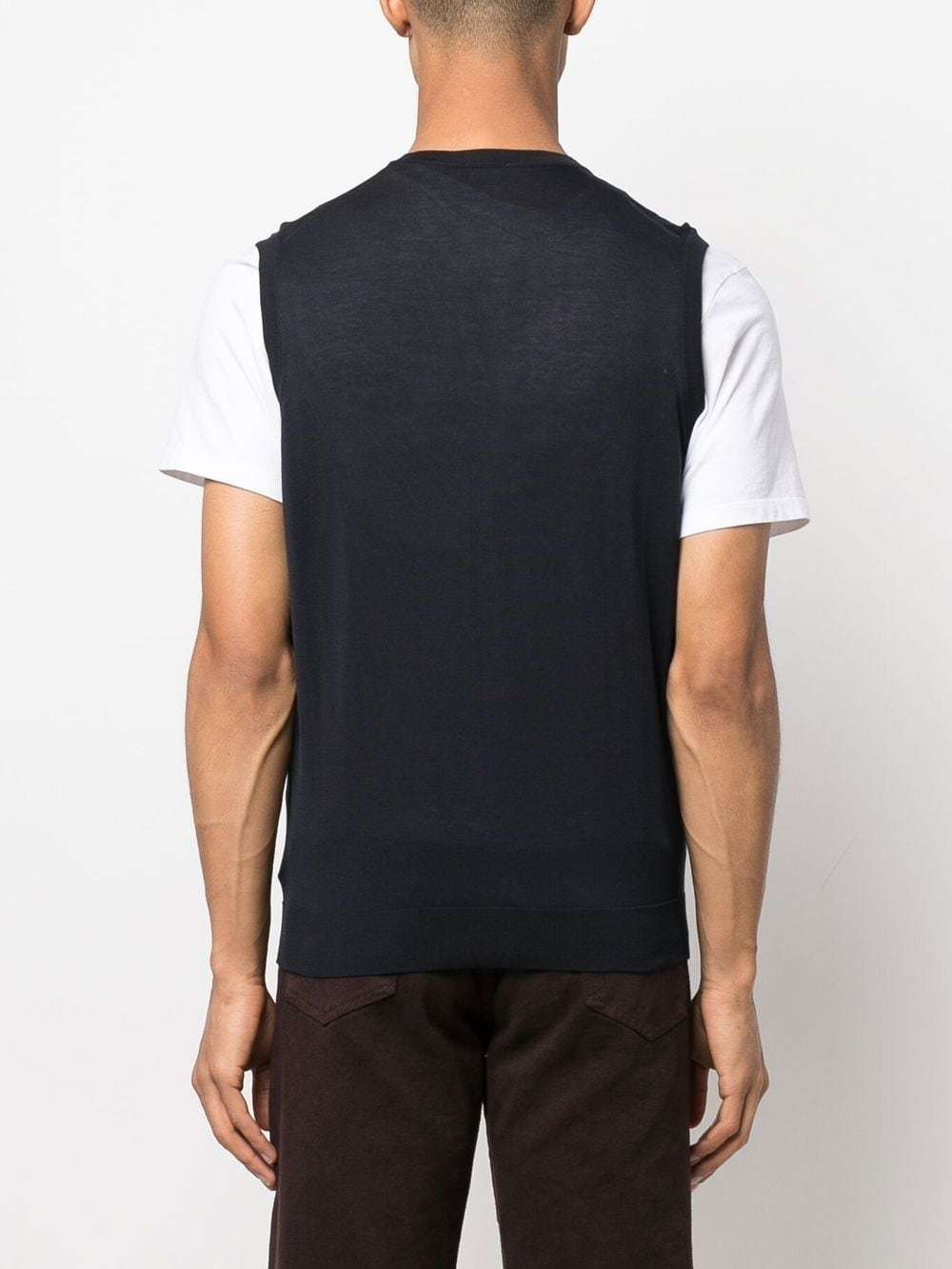 Drumohr Vest With Logo In Black